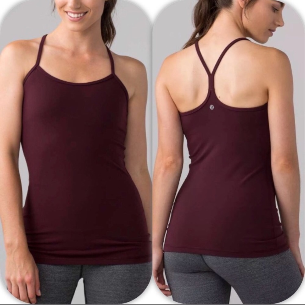 🍋 Lululemon Power Y Tank in garnet